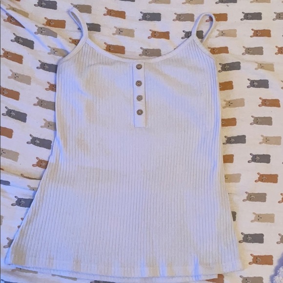 White tank top with four buttons down the front - Picture 1 of 1